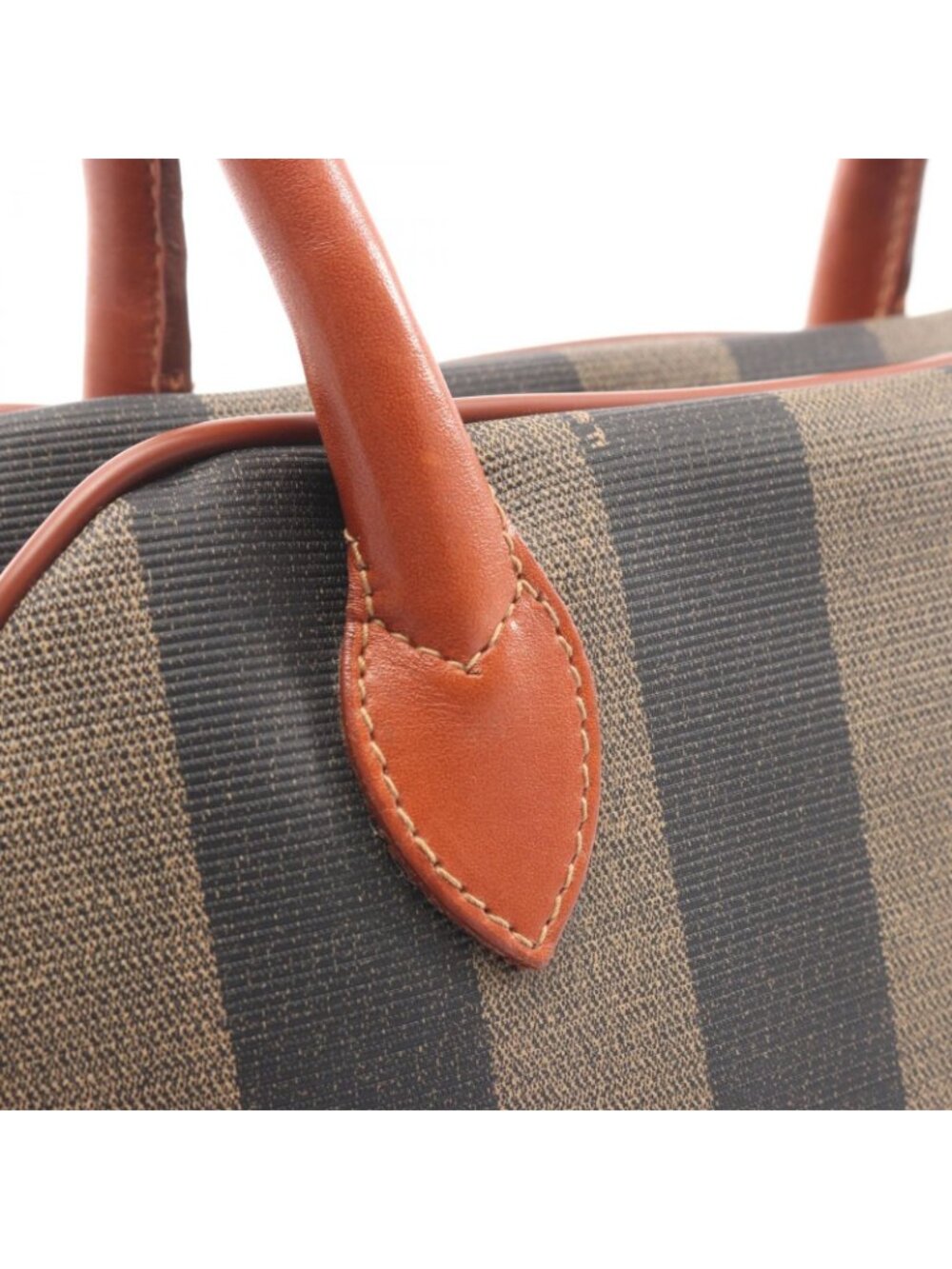 Fendi Handbag Pecan Brown Canvas Leather - Picture 6 of 8